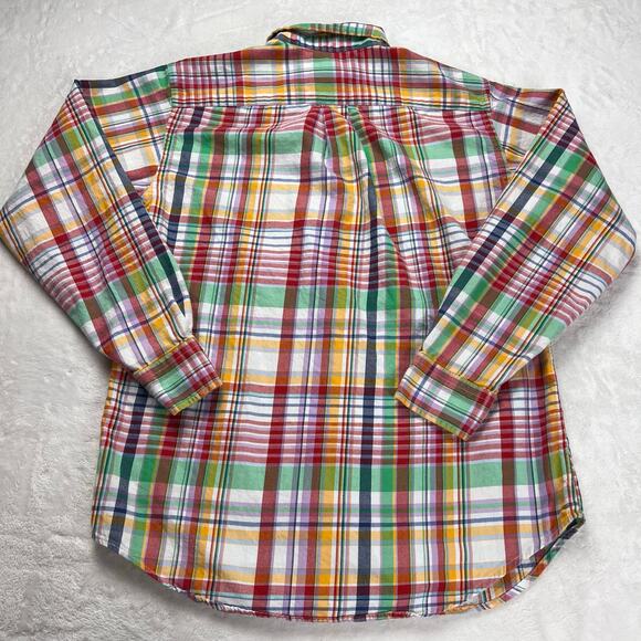 Ralph Lauren Colorful Plaid Button Down Shirt Boy's size Large 14-16 Spring - Picture 2 of 6